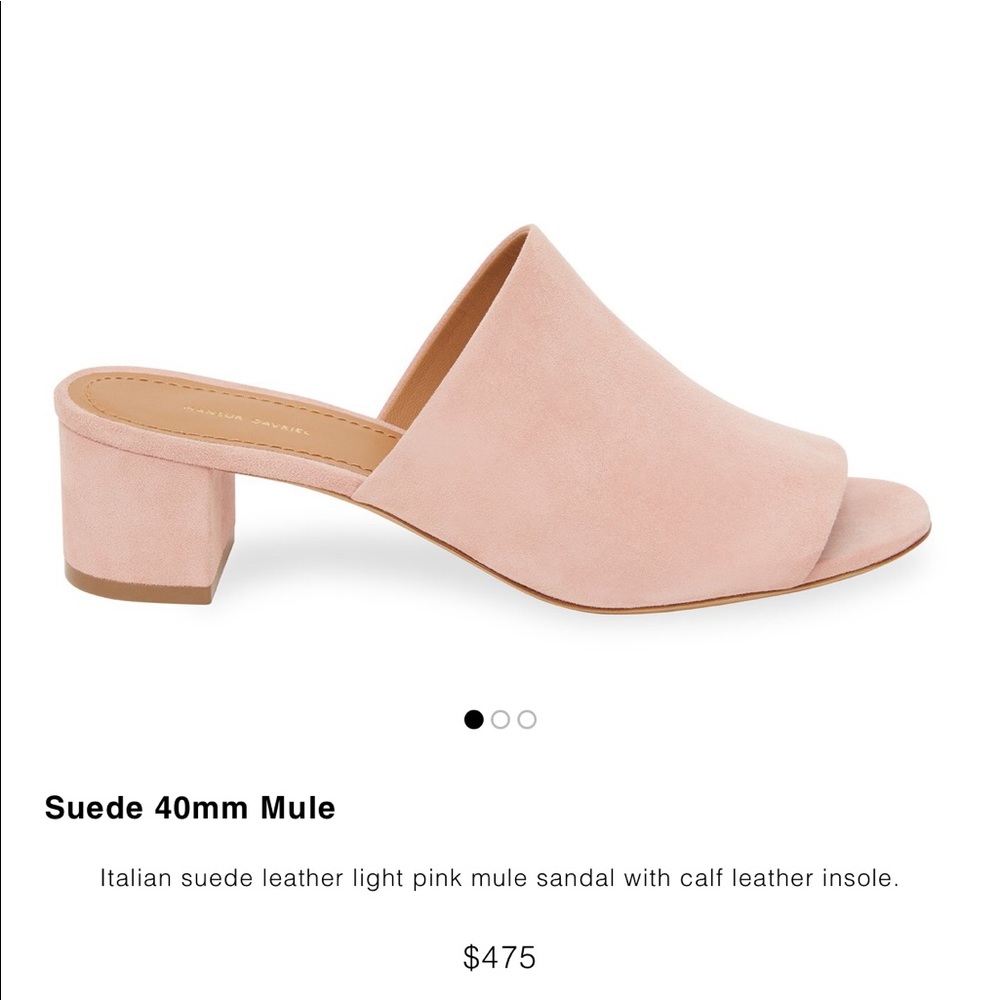 Mansur Gavriel 40mm Suede Mule in Rosa (38.5/8)
